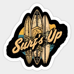 Surf's Up! Surfing T-Shirt Sticker